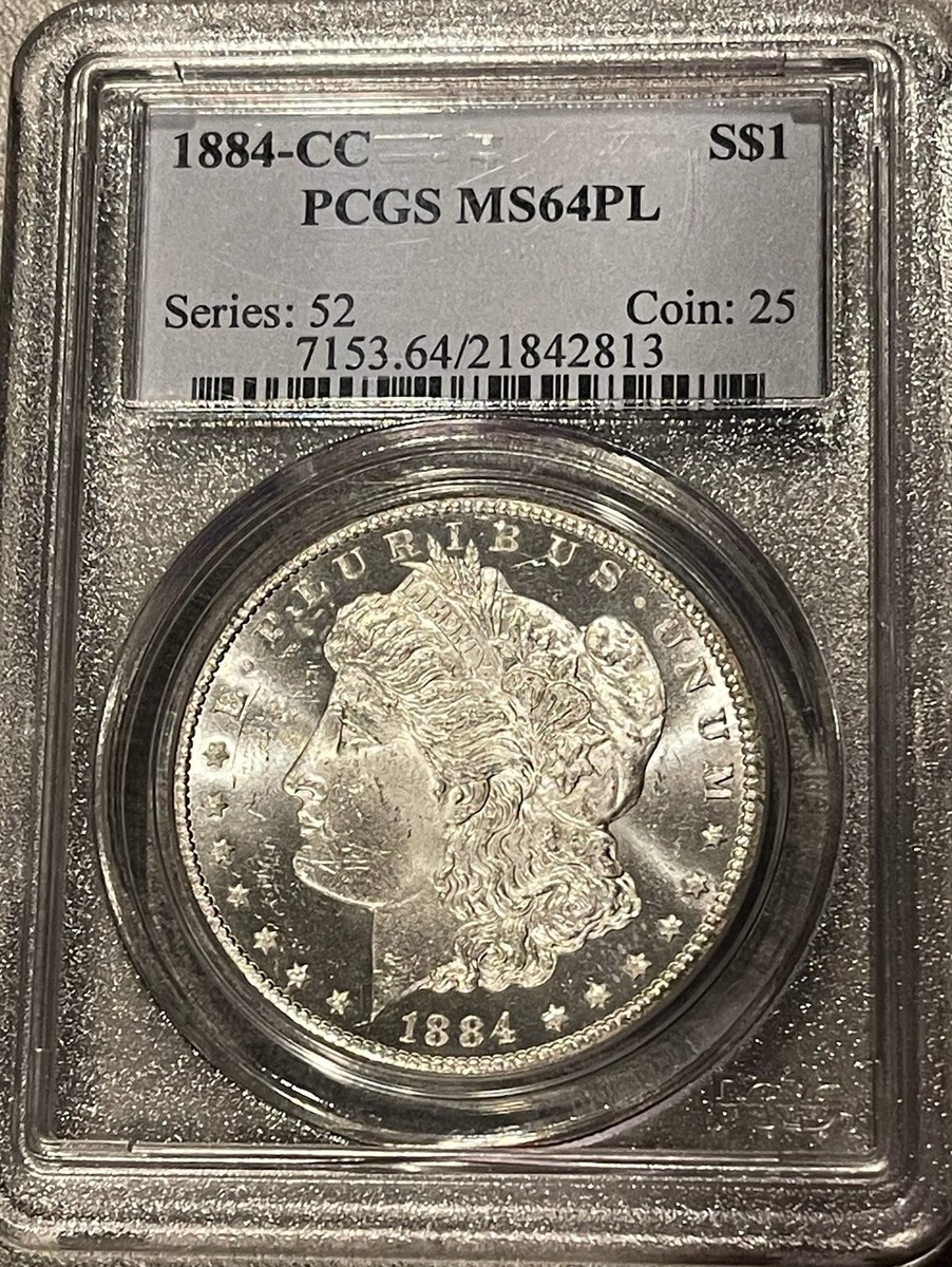 1884-CC Morgan Silver Dollar PCGS MS64 PL Free Shipping | eBay