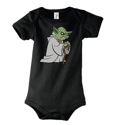 Youth Designz Baby Strampler Space Wizard Yoda Print Body Star Darth Luke Wars