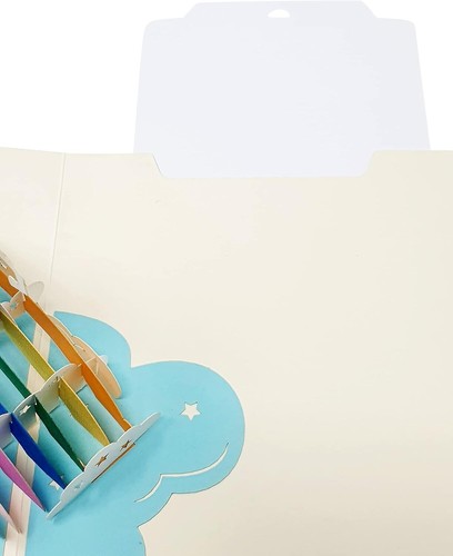 Unicorn 3D Pop-Up Card, Magical Birthday Greeting for Kids, Unicorn Party Theme - Picture 3 of 5