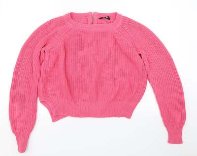 MISS MILLA Damen Sweatshirt rosa Acrylmischung Full Zip Größe XL Reißverschluss