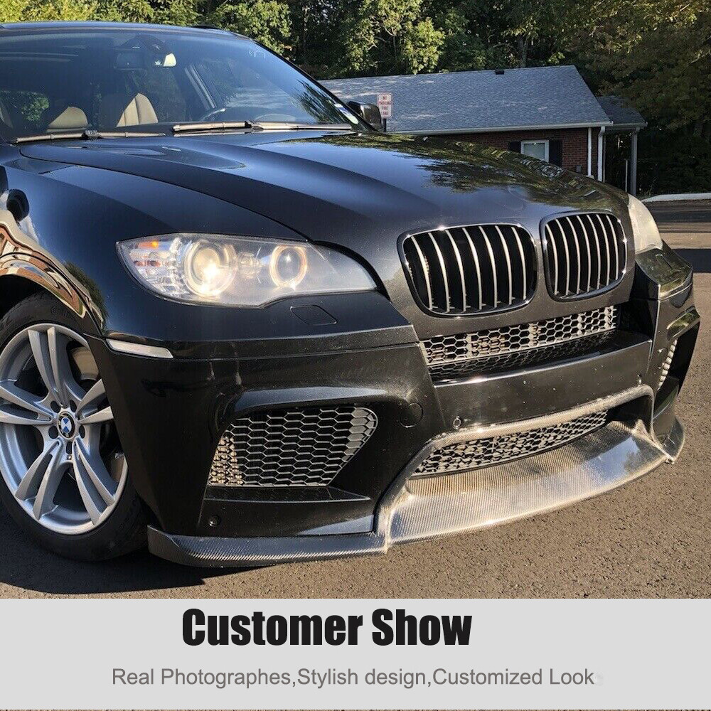 For BMW X5M E70 X6M E71 2010-2014 Real Carbon Front Bumper Lip