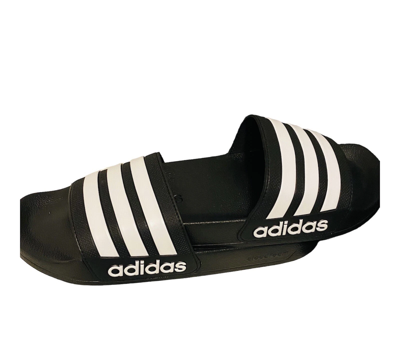 Adidas Adilette Shower Slides uomo taglia 10 donna taglia 11 nuovo nero bianco