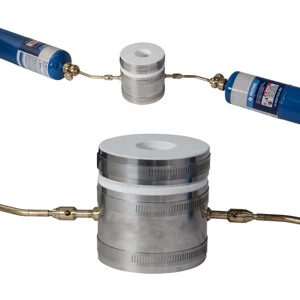 Mini PRO Kiln Gold & Silver Melting Kit Tongs Crucibles Propane Gas Furnace Set - Image 3 of 3