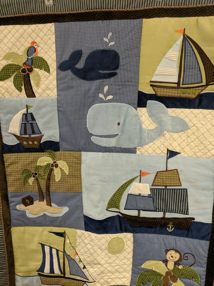 Berço de veleiro azul Nojo conjunto com 4 peças - Imagem 4 de 4