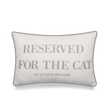 Reserved For The Cat Sit At Your Own Risk Pillow Cover