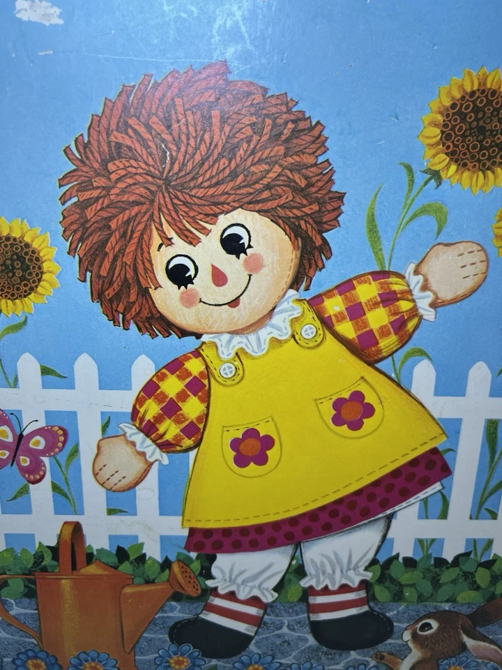 "Litografía de madera de 15"" Raggedy Ann de colección con cuadros colgantes muñecas Lyn Rag" Foto 4 de 4