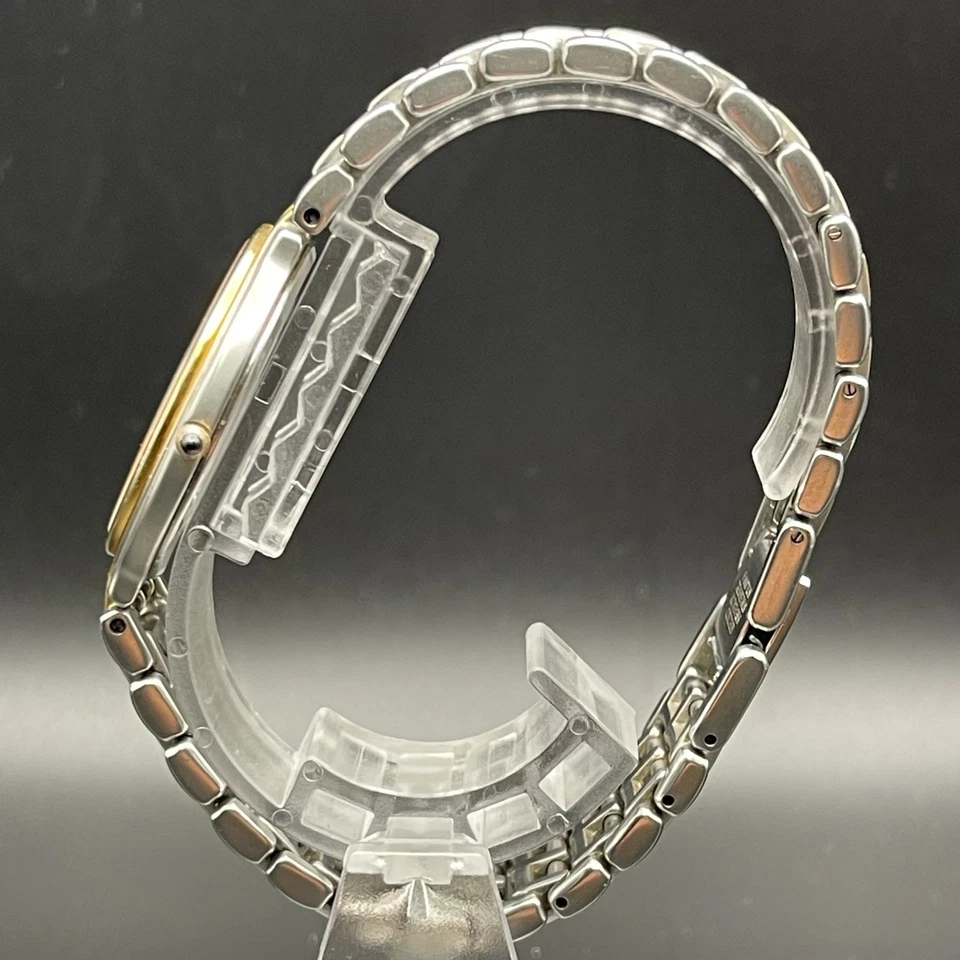 Reloj de cuarzo bicolor para hombre Seiko Dolce 5E31-6A70 esfera romana Japón vintage W018 Foto 4 de 4