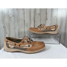 Sperry Boat Shoe Womens 6 Tan Koifish STS97405 Leather Mesh Memory Foam