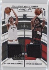 2023-24 Panini Immaculate 4/75 Victor Wembanyama Scoot Henderson #RJD-WMS 9o3