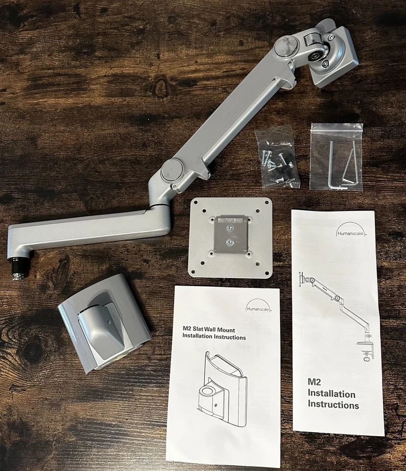Humanscale M2 Monitor Arm - Silver/Gray - Slat Wall Mount - New (Open Box) - Image 3 of 3