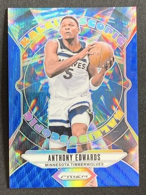 Anthony Edwards 2024-25 Panini Prizm Kaleidoscopic Blue Wave /175 #1