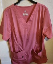 Adar Pro Rapture Rose V-Neck Short Sleeve Tailored Fit Scrub Top Lg. P4LG. B8