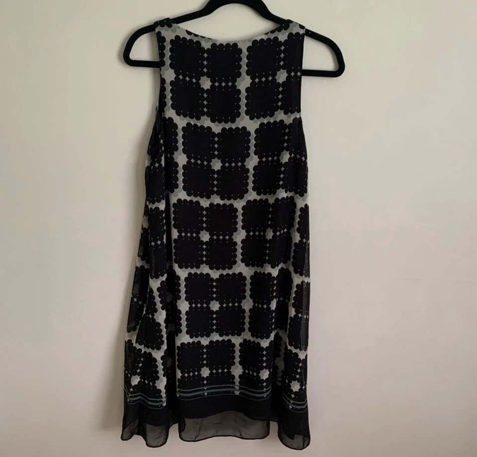 Vestido Max Studio Mujer S Sin Mangas Geométrico Cambio Oficina Carrera Clásico Foto 2 de 4