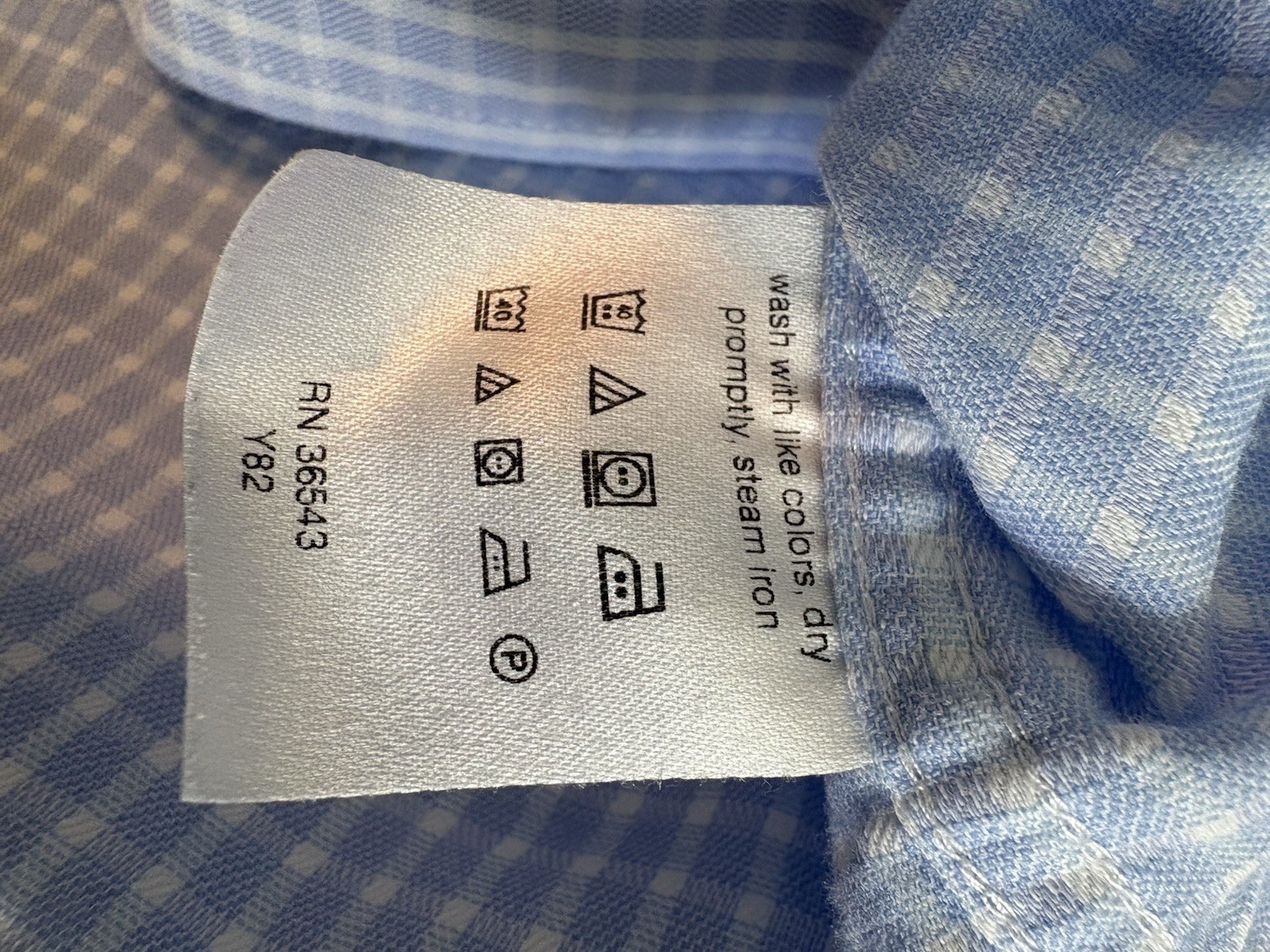 Chaps Men’s Medium Button Down Blue Checkered Shi… - image 5