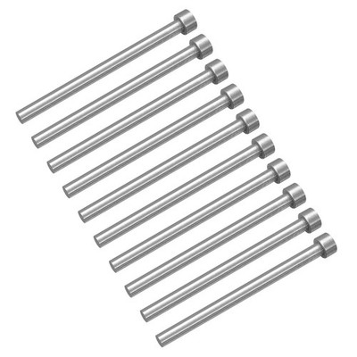 10Pcs Straight Ejector Pins 6mm Dia SKD61 Round Tip Punch 100mm