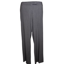 Calvin Klein Womens Madison Gray Straight Leg Dress PantsSize 16 Office Elegant