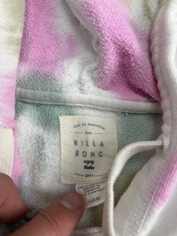Sudadera con Capucha Billabong Para Mujer Tie Dye Pullover Rosa Pastel Verde Sudadera con Capucha Foto 3 de 4