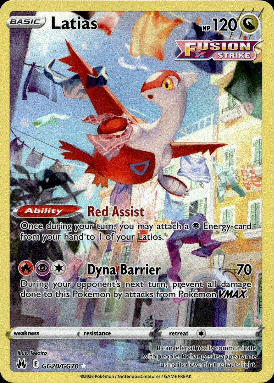 Latias Ultra Rare Crown Zenith: Galarian Gallery GG20/GG70 NM