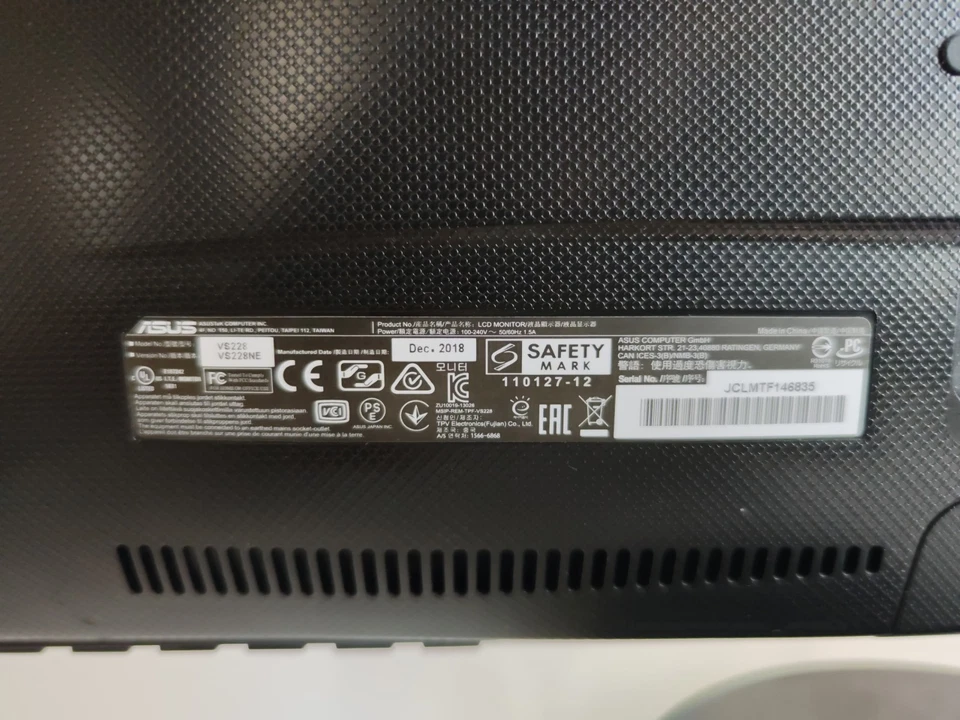 ASUS VS228NE 21,5″ Full HD Monitor – gebraucht, voll funktionsfähig - Bild 4 von 4