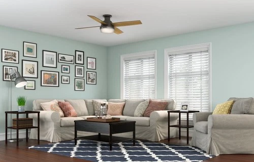 Hunter Fans - Dempsey 52 Inch Low Profile Ceiling Fan with LED Light Kit and - Picture 2 of 4