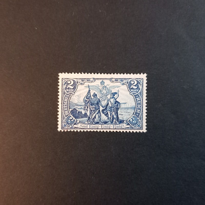 DEUTSCHLAND REICH 1902/04 HOHER WERT - 2 M. BLAU DEUTSCHES REICH, LING. MH*