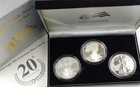 2006 $1 American Silver Eagle 3-Coin 20th Anniversary Set Box + COA C4795