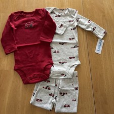 NWT Carters 6 Mo Boys Baby Long Sleeve  Pants 3 Pc Outfit 6M Retail 26