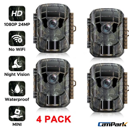 4* Campark 36MP 2K HD Wildkamera Jagdkamera Wasserdicht Fotofalle Nachtsicht