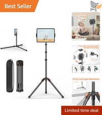 72in Adjustable Aluminum Tablet Floor Stand Tripod with 360 Ball Head