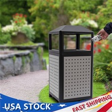 15Gallon Commercial Outdoor Trash Can Large Site Lot Garbage Waste Container