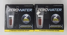 NEW Sealed Zero Water ZR-230 2-Pack Portable Tumbler Water Filters - Total of 4