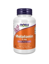 NOW Foods Melatonin 5 mg 180 Veg Caps Exp 07/2026