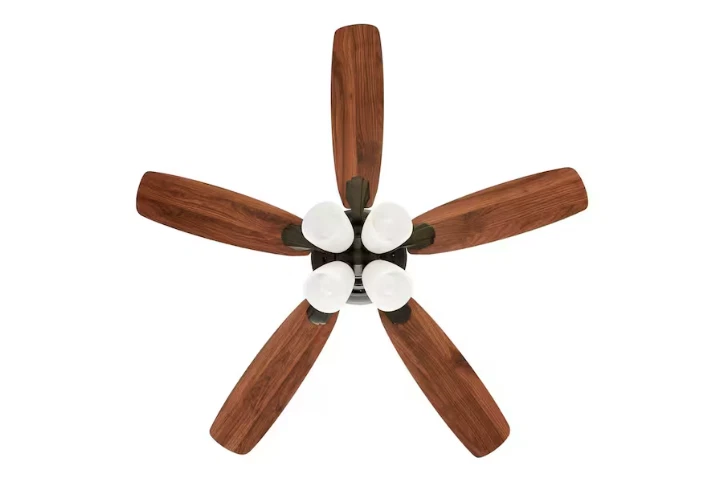 Hampton Bay Hollis 52" Bronze LED Ceiling Fan 5 Blades Light Kit Remote - Image 3 of 4