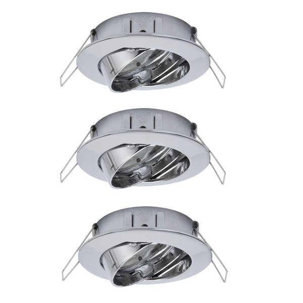 Paulmann 2Easy Premium Einbauleuchten 3Er Spot-Set Schwenkbar 51Mm Chrom-image