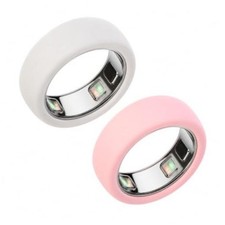 Silicone Case Compatible with Oura Ring 5, 2 Pack Medium 9-13 Pink and White