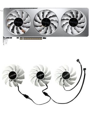 For GIGABYTE RTX3070 VISION Snow Eagle Graphics Card Cooling Fan PLA09215S12H
