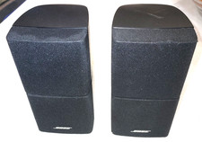 Bose Double Cube Speakers Pair Black Acoustimass Lifestyle w/Mounts Tested