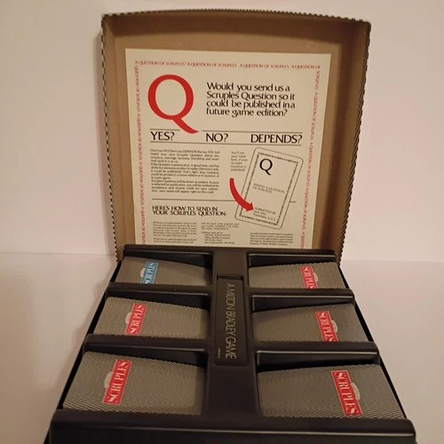 ​A Question of Scruples Complete 1986 Milton Bradley Vintage Adult Party Game