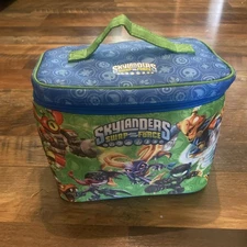Skylanders Swap Force Carry Case Travel Tote Bag w/ Zipper & Handle Figure Green