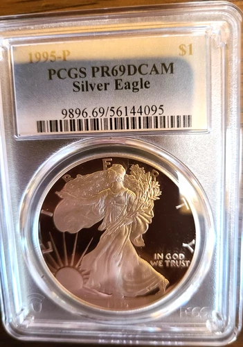 1995-P American Silver Eagle PR69 DCAM PCGS Blue Label