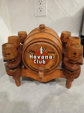 Vintage Cuba Havana Club Barrel Set, Bar ware