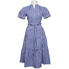 Reitmayer, Kleid, Größe: 34, Blau/Weiß, Baumwolle, Karo, Damen #AZK