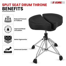 5 Core Drum Throne 4 Padded Split Spine Suppo...