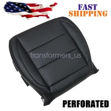 For 2006-2010 Volkswagen Jetta Driver Bottom Perforated Leather Seat Cover Black