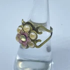 RING Lovely Michal Negrin Crystals Elegant flowers all size Made in Israel
