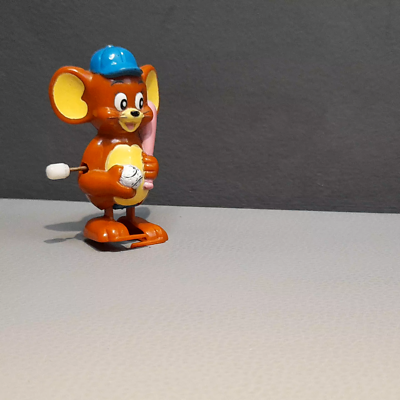 Vintage Tom & Jerry Figures x2 Wind-Up Jerry Mouse x1 Mini Figure