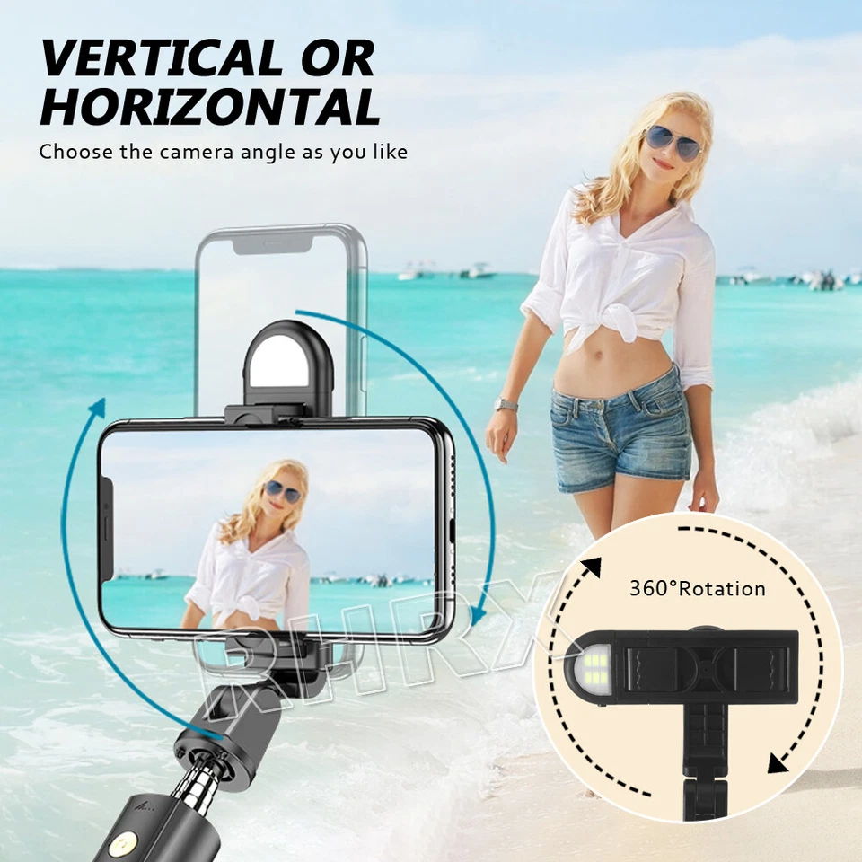 Выдвижная настольная штативная подставка 3 в 1 со светодиодной подсветкой пульт дистанционного управления для телефона селфи сделано в США - Изображение 4 из 4