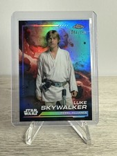 2024 Topps Chrome Star Wars Luke Skywalker BLUE Refractor /150 A New Hope SP