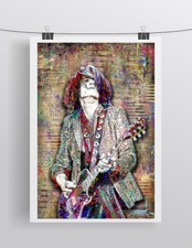JOE PERRY 24x36inch Poster, AEROSMITH Artwork, Joe Perry Pop Free Shipping US
