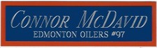 CONNOR MCDAVID EDMONTON OILERS NAMEPLATE FOR AUTOGRAPHED Signed HOCKEY JERSEY